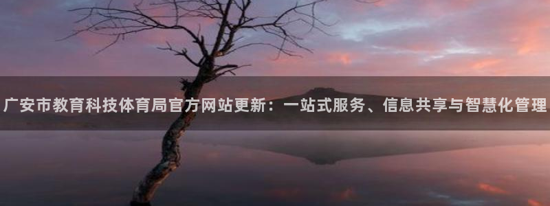 广安市教育科技体育局官方网站更新：一站式服务、信息共享与智慧化管理